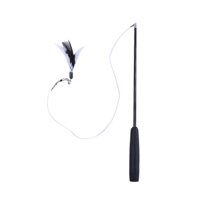Pet Cat Toy Super Long Three Section Telescopic Rod Cat Teaser Stick Feather Replacement Head Cat Teaser Supplies New