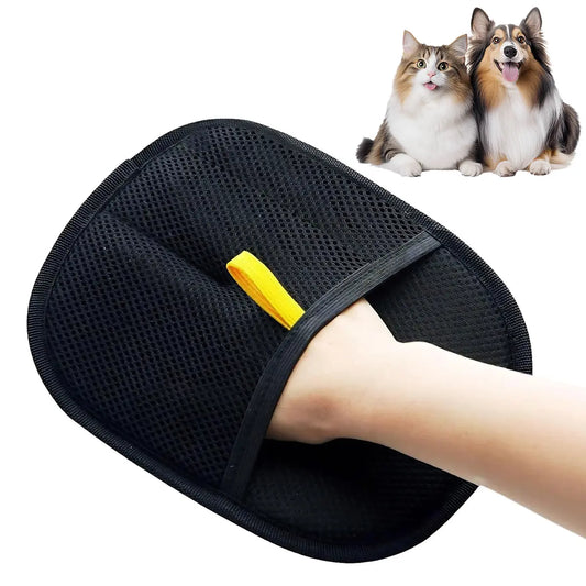 2025 Upgraded Electrostatic Pet Hair Cleaner Glove - Easy to Wear, Breathable Mesh Fabric, Elasticized Wrist Cuff Fur Removal Tool for Furniture, Reusable Alternative to Small & Large Animal Hair Mitts & Rollers
