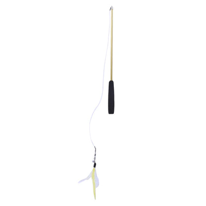 Pet Cat Toy Super Long Three Section Telescopic Rod Cat Teaser Stick Feather Replacement Head Cat Teaser Supplies New