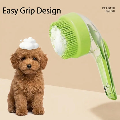 2026 New 2-In-1 Pet Bath & Grooming Deshedding Animal Hair Brush with Built-In Soap Dispenser, 8In×3In×4In, Gentle Massage Tool for Dogs & Cats, Enhances Hair Care, Improves Bathing Experience, Boosts Blood Circulation, Animal Hair Brushes