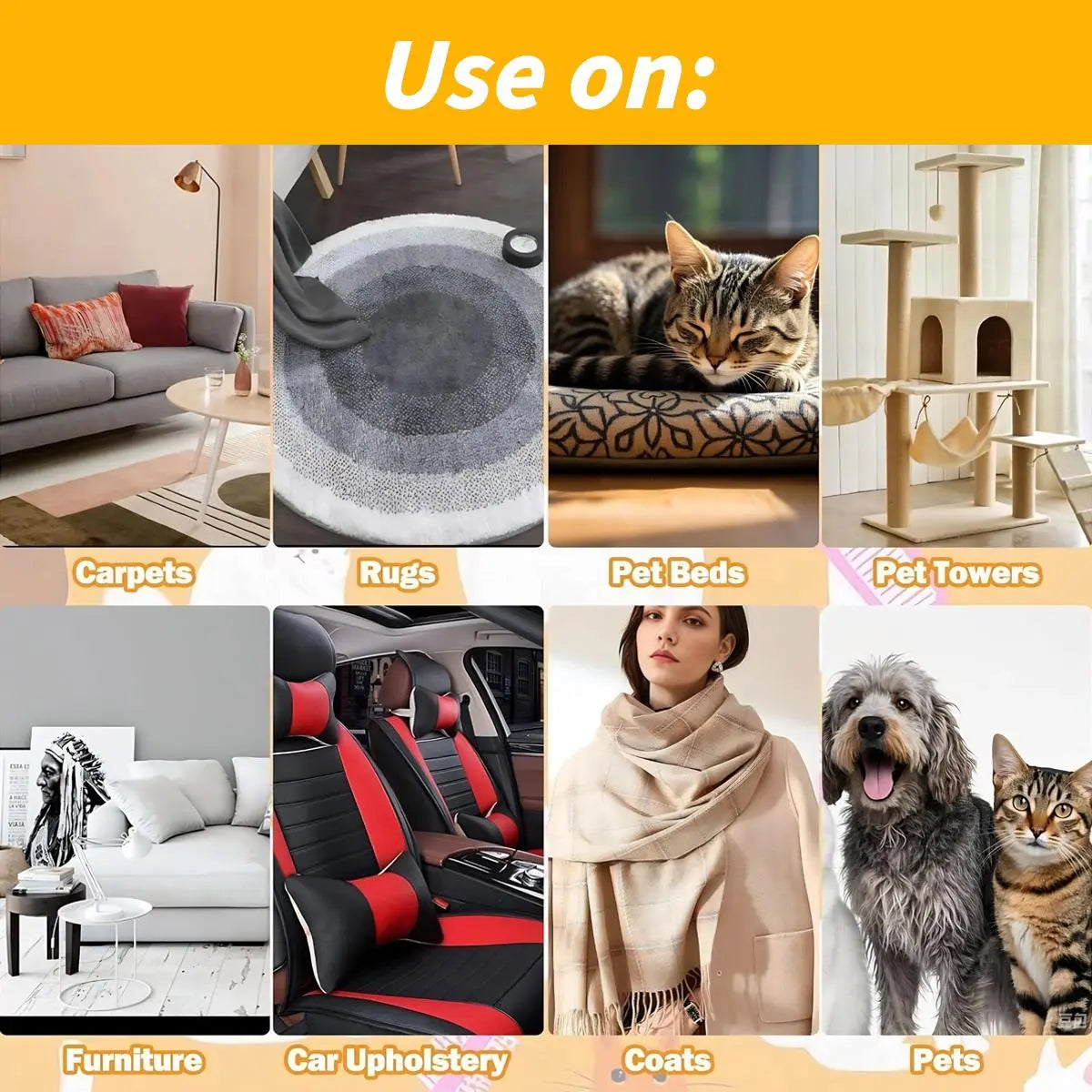 2025 Upgraded Electrostatic Pet Hair Cleaner Glove - Easy to Wear, Breathable Mesh Fabric, Elasticized Wrist Cuff Fur Removal Tool for Furniture, Reusable Alternative to Small & Large Animal Hair Mitts & Rollers